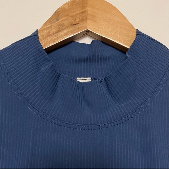 Lululemon 2023 All Aligned Ribbed Short Sleeve Dress Pitch Blue Nulu Athleisure - Picture 10 of 14